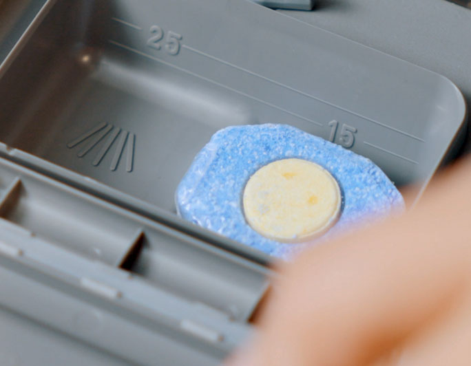 Apta para el uso de pastillas