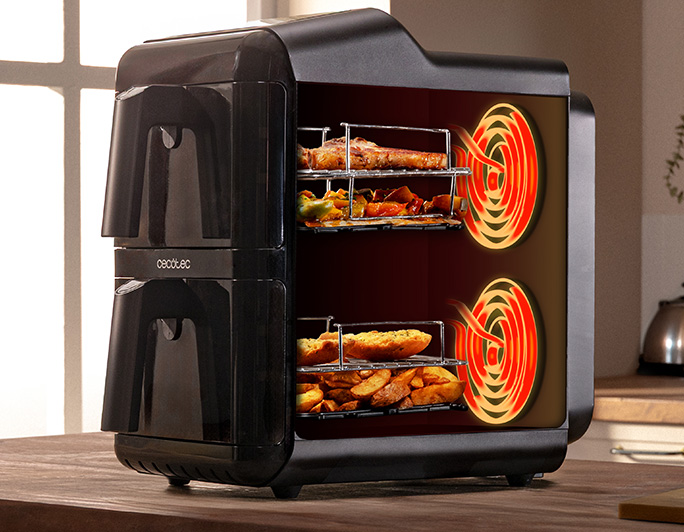 Prepara hasta 4 recetas a la vez 